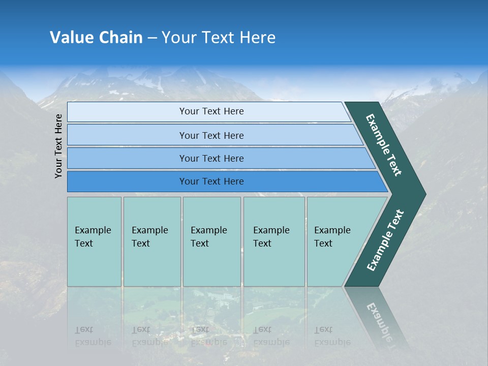 Green Spring Mountain View PowerPoint Template
