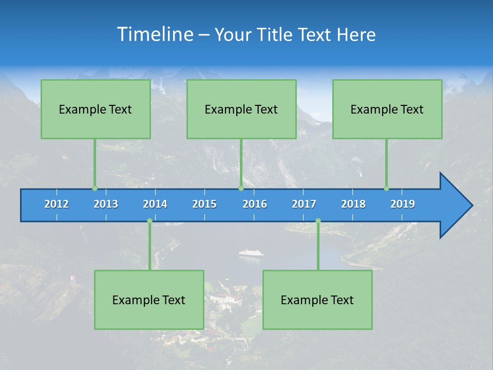 Green Spring Mountain View PowerPoint Template