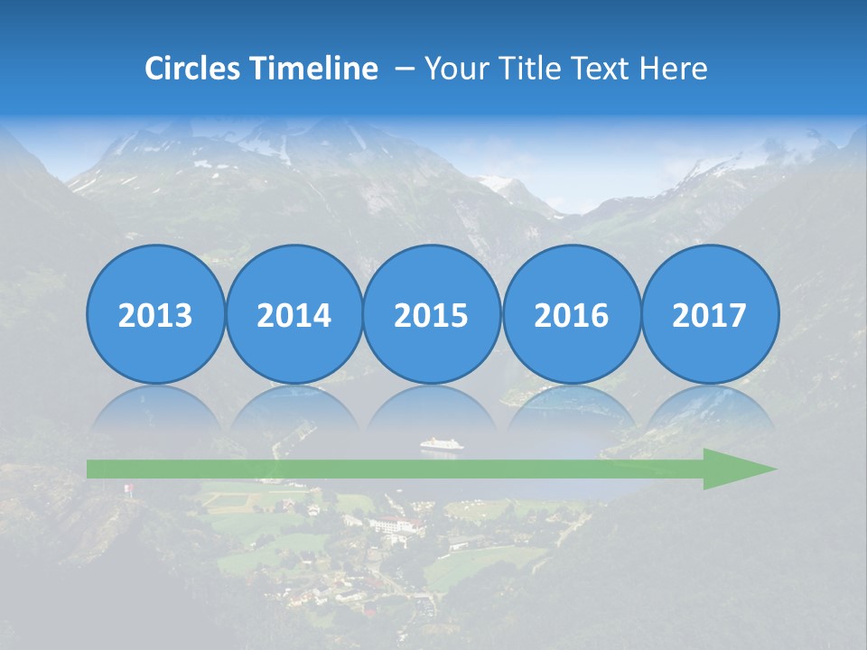 Green Spring Mountain View PowerPoint Template