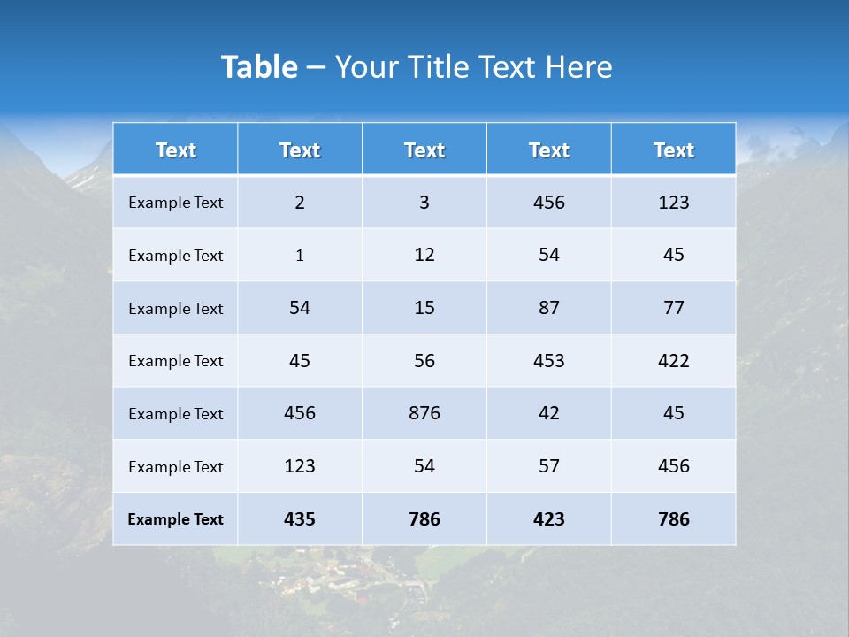 Green Spring Mountain View PowerPoint Template