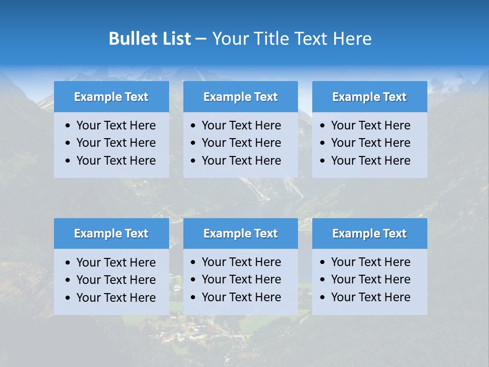Green Spring Mountain View PowerPoint Template