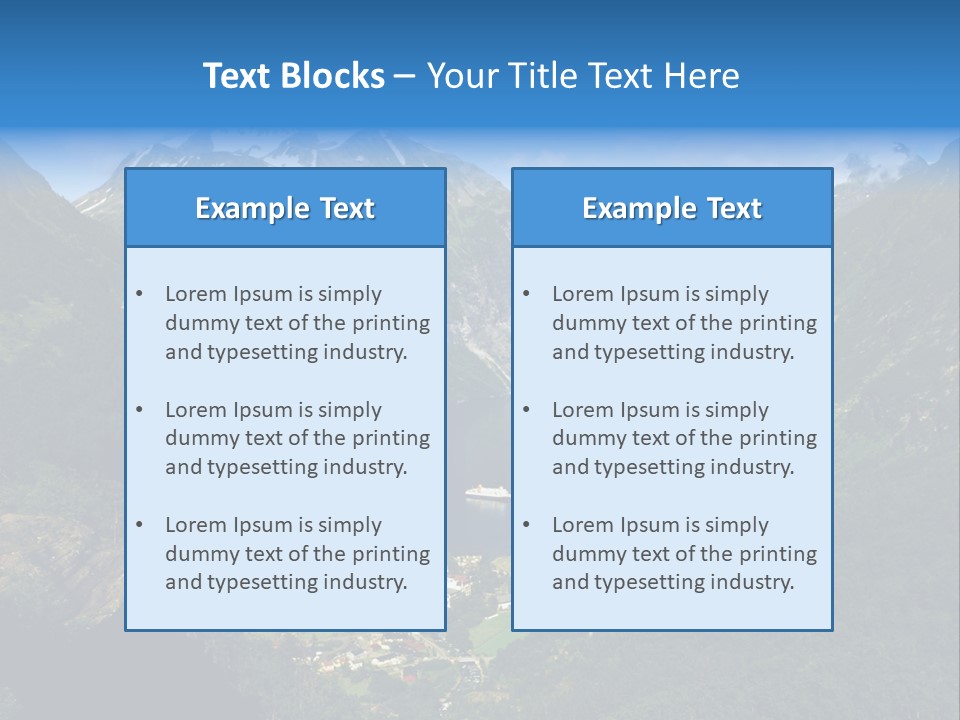 Green Spring Mountain View PowerPoint Template