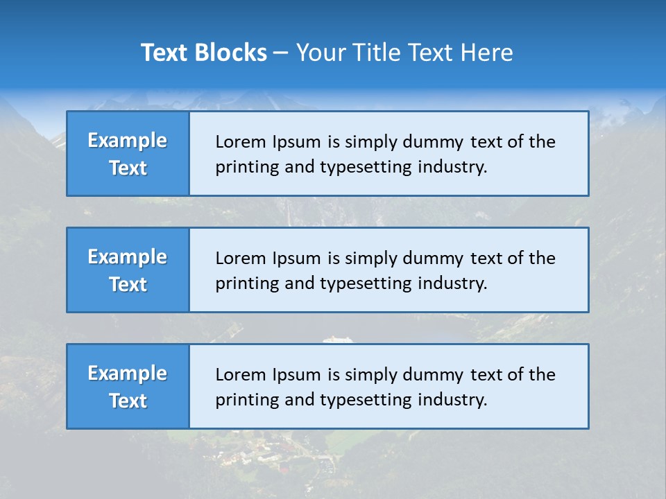 Green Spring Mountain View PowerPoint Template