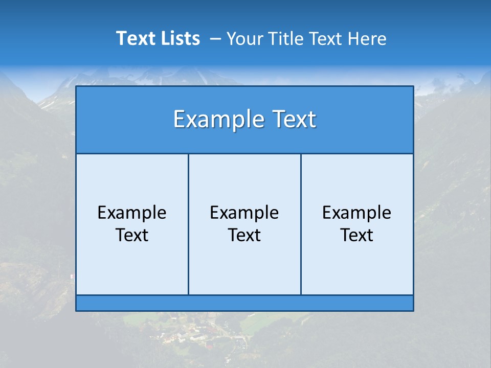 Green Spring Mountain View PowerPoint Template