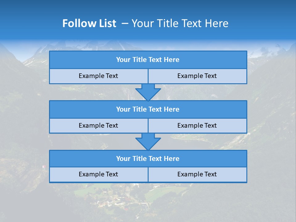 Green Spring Mountain View PowerPoint Template