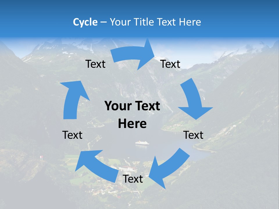 Green Spring Mountain View PowerPoint Template