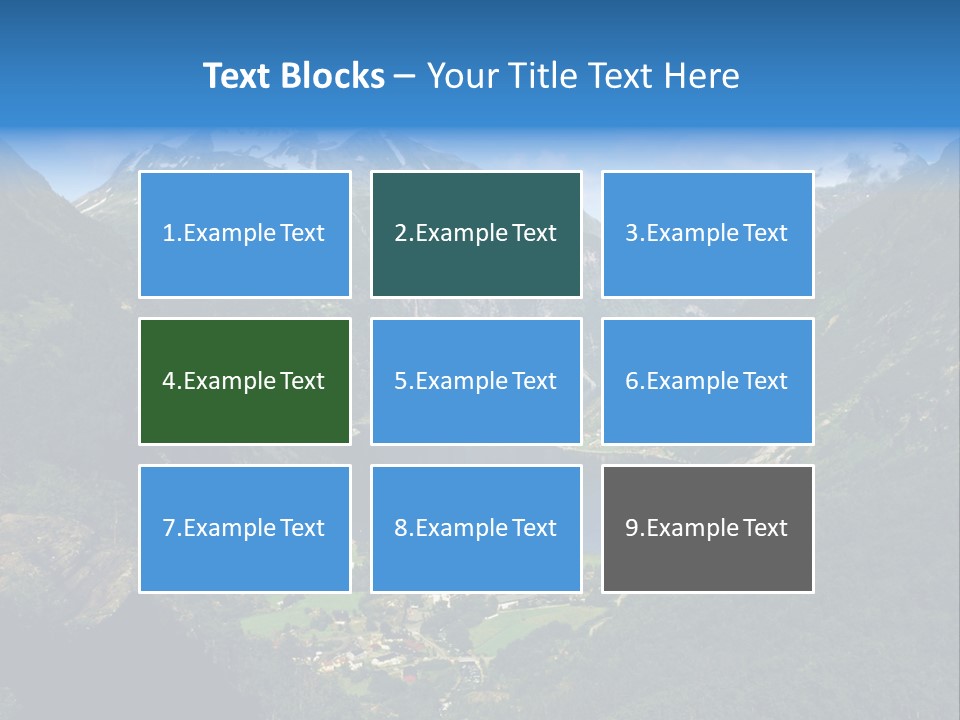 Green Spring Mountain View PowerPoint Template
