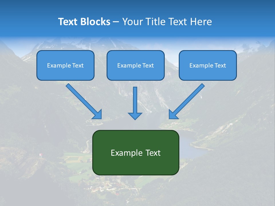 Green Spring Mountain View PowerPoint Template