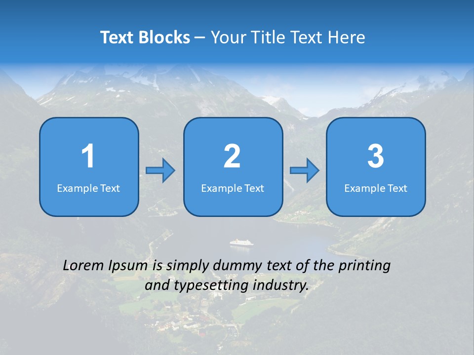 Green Spring Mountain View PowerPoint Template