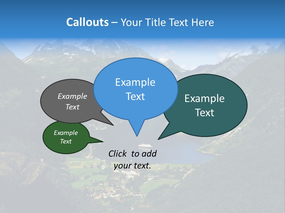 Green Spring Mountain View PowerPoint Template