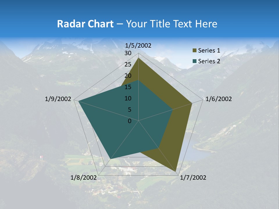 Green Spring Mountain View PowerPoint Template