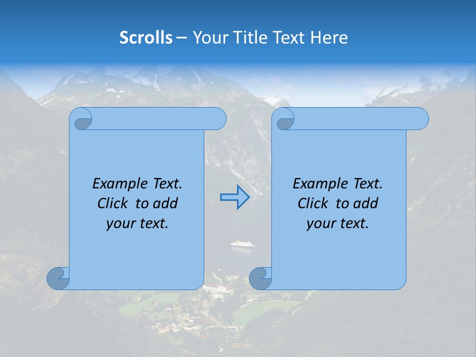 Green Spring Mountain View PowerPoint Template