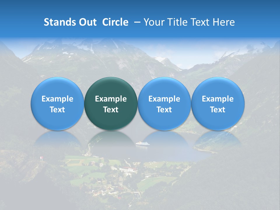 Green Spring Mountain View PowerPoint Template