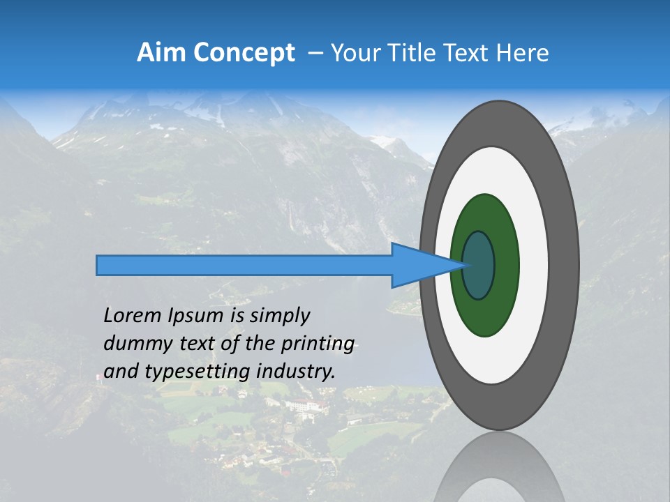 Green Spring Mountain View PowerPoint Template