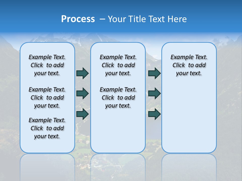 Green Spring Mountain View PowerPoint Template