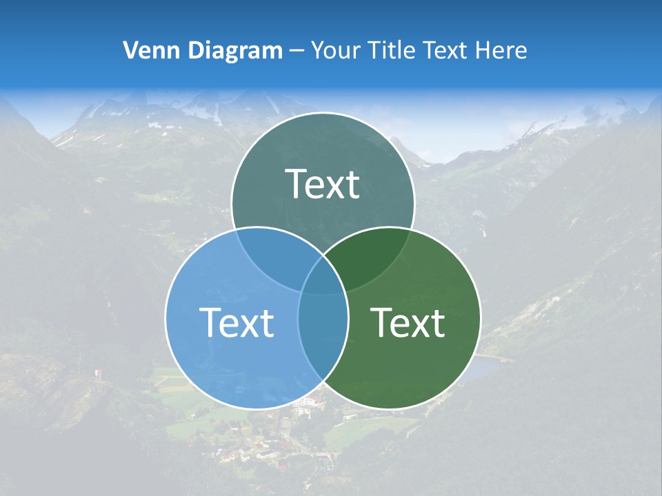 Green Spring Mountain View PowerPoint Template