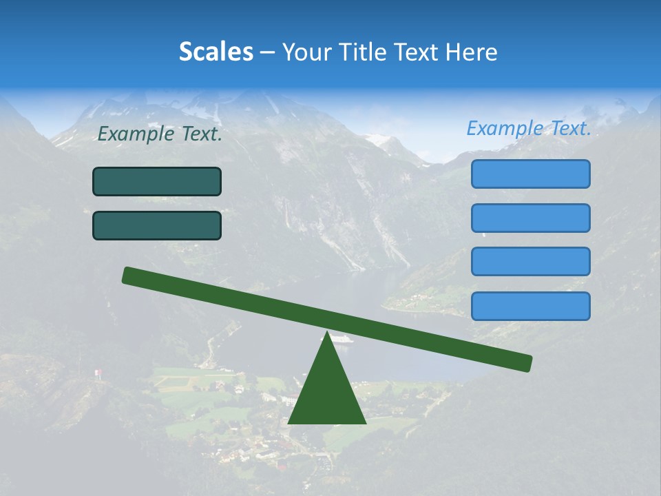 Green Spring Mountain View PowerPoint Template