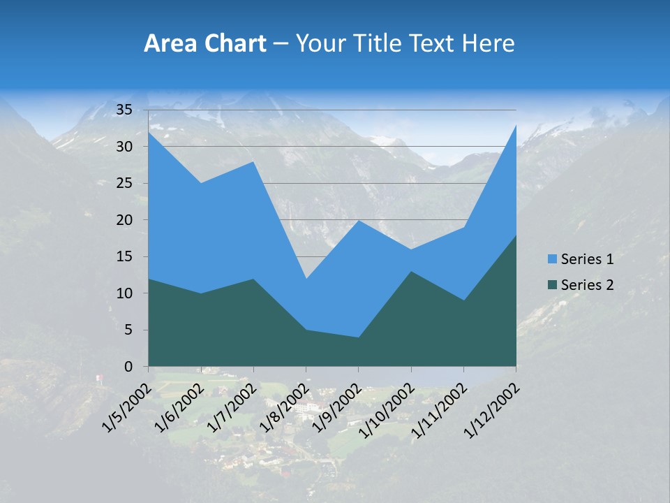 Green Spring Mountain View PowerPoint Template