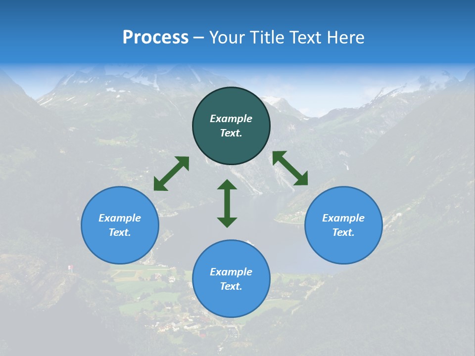 Green Spring Mountain View PowerPoint Template