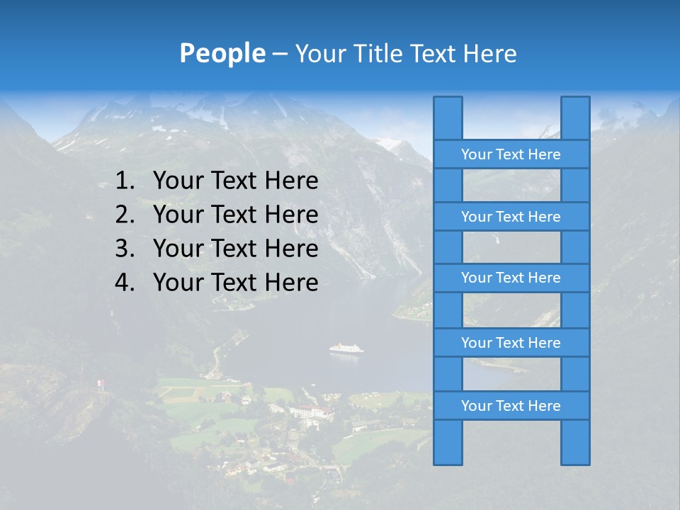 Green Spring Mountain View PowerPoint Template