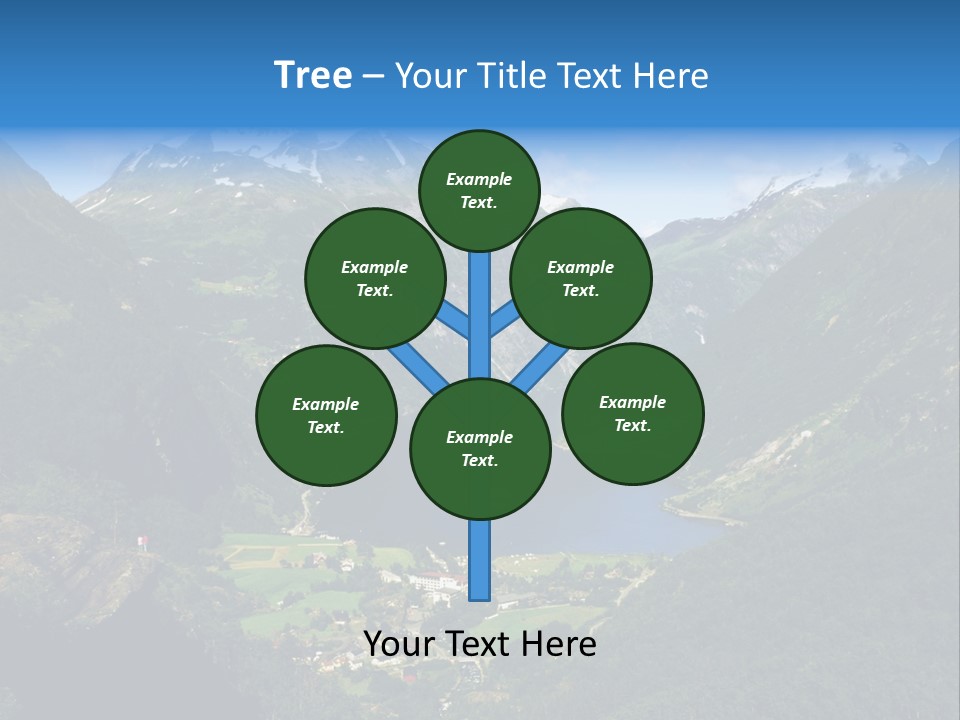 Green Spring Mountain View PowerPoint Template