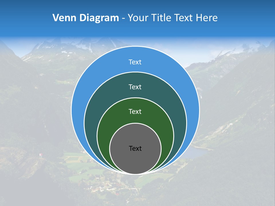 Green Spring Mountain View PowerPoint Template