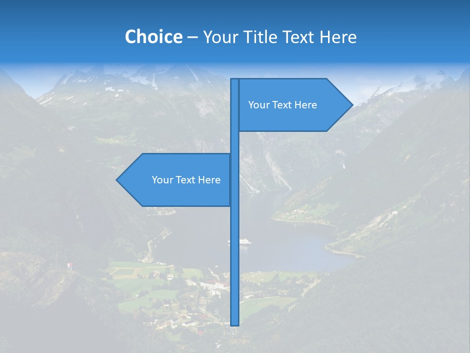Green Spring Mountain View PowerPoint Template