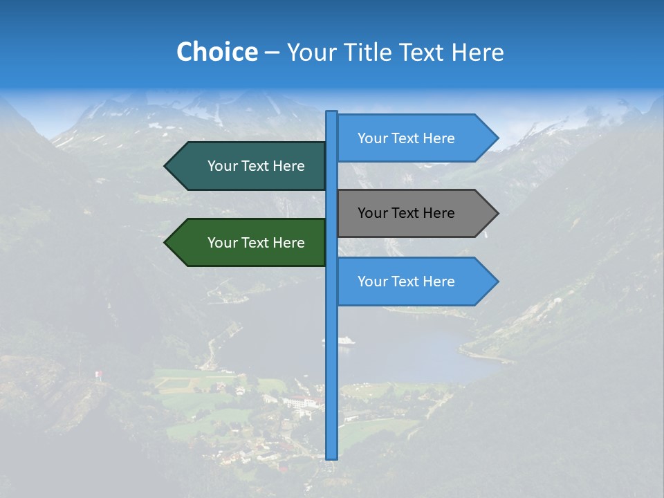 Green Spring Mountain View PowerPoint Template