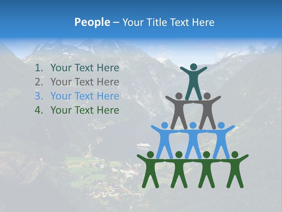 Green Spring Mountain View PowerPoint Template