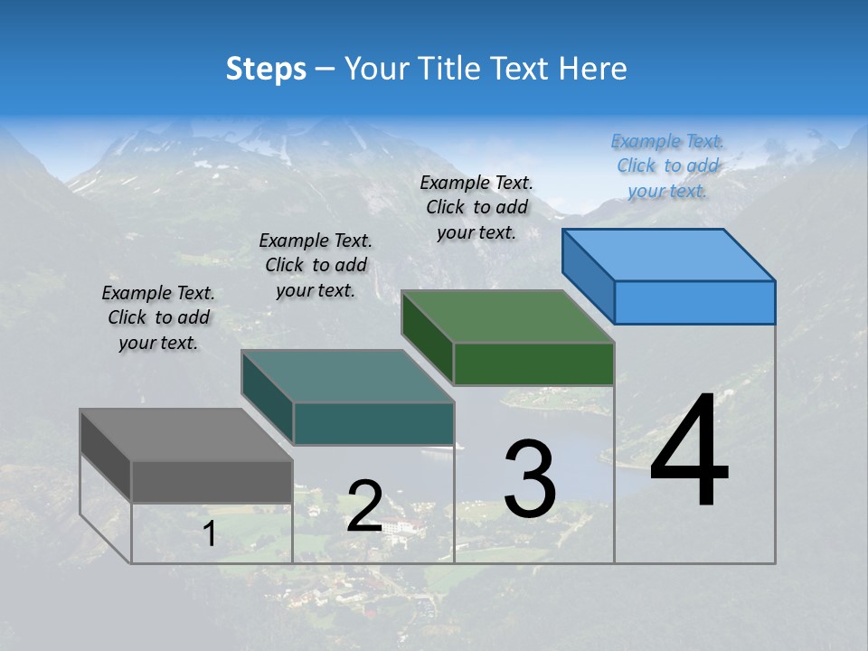Green Spring Mountain View PowerPoint Template
