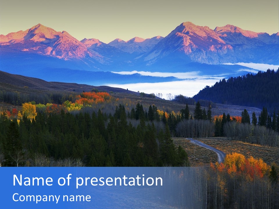 Beautiful Mountain View PowerPoint Template