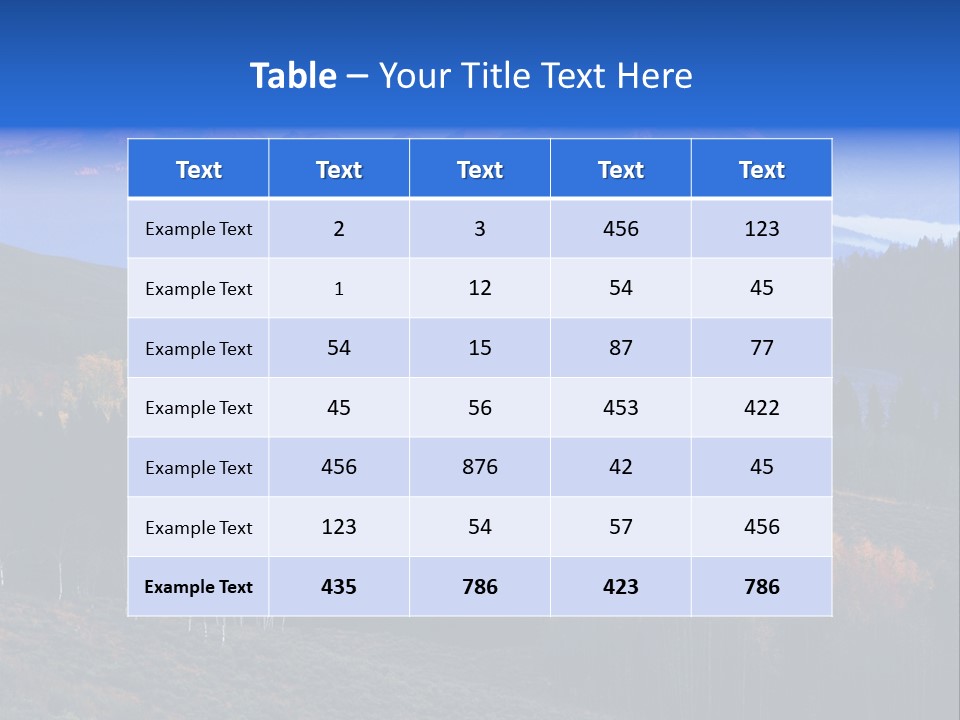 Beautiful Mountain View PowerPoint Template