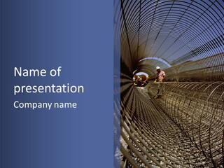 Technology Line Tunnel Columns PowerPoint Template