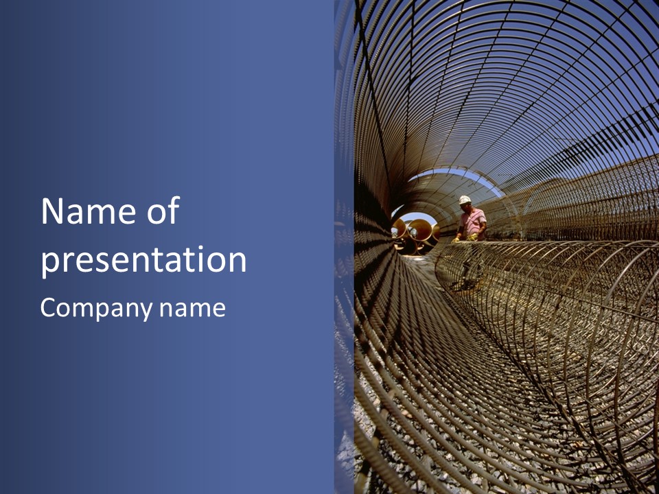 Technology Line Tunnel Columns PowerPoint Template