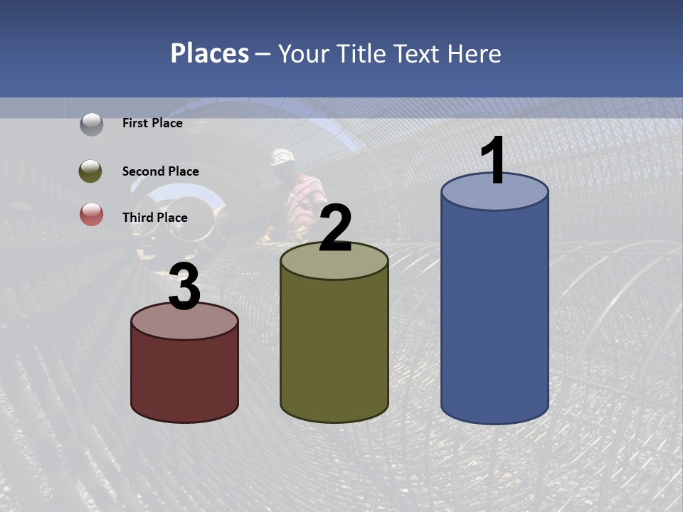 Technology Line Tunnel Columns PowerPoint Template