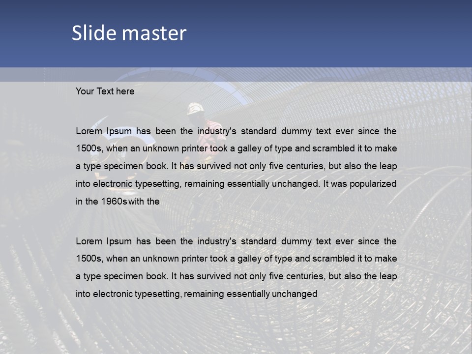 Technology Line Tunnel Columns PowerPoint Template