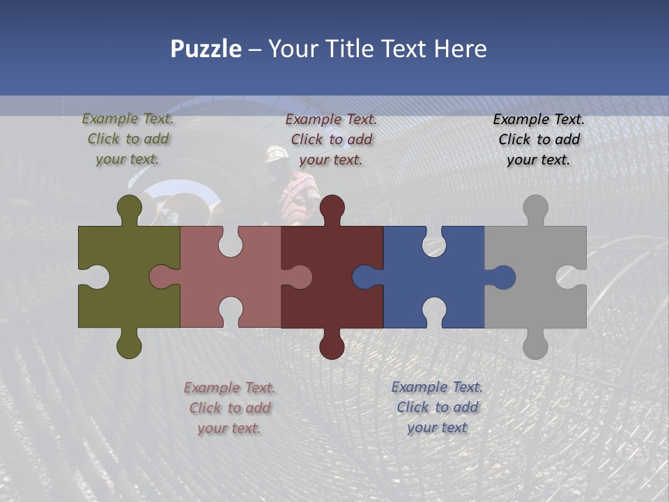 Technology Line Tunnel Columns PowerPoint Template