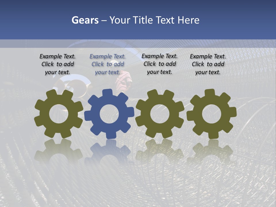 Technology Line Tunnel Columns PowerPoint Template