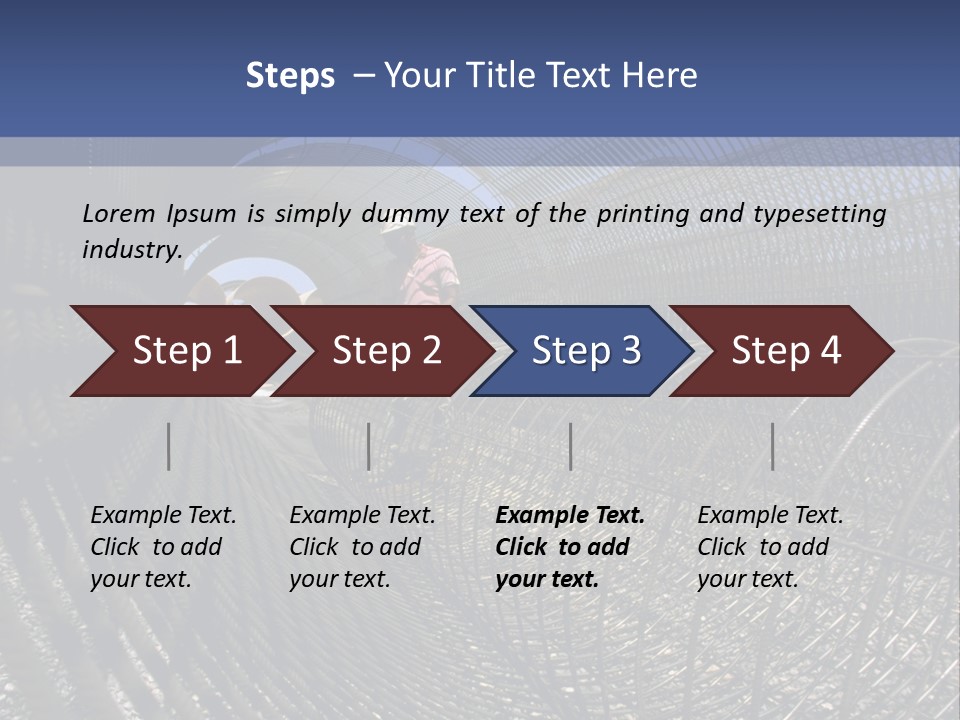 Technology Line Tunnel Columns PowerPoint Template