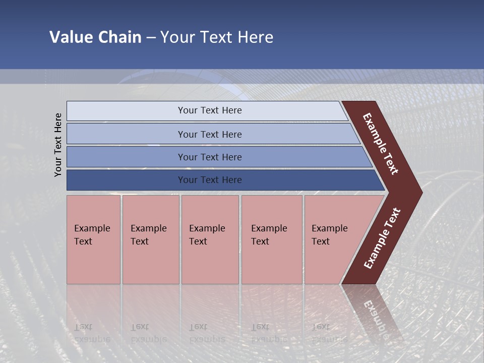 Technology Line Tunnel Columns PowerPoint Template