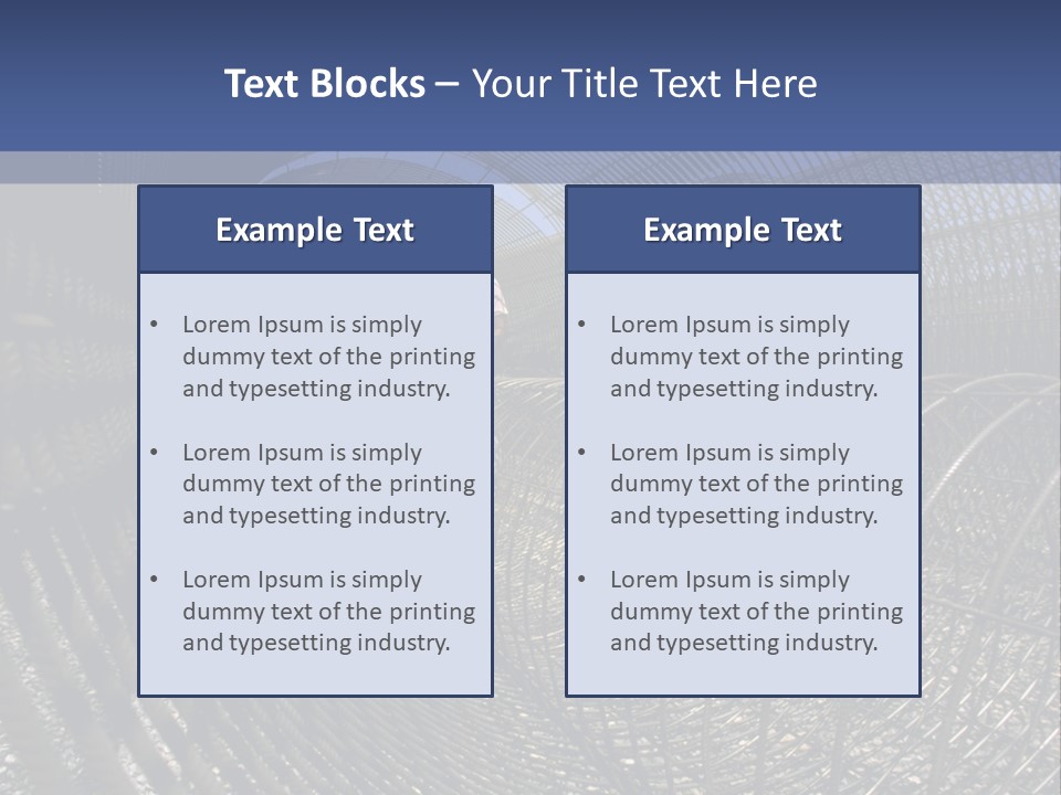Technology Line Tunnel Columns PowerPoint Template