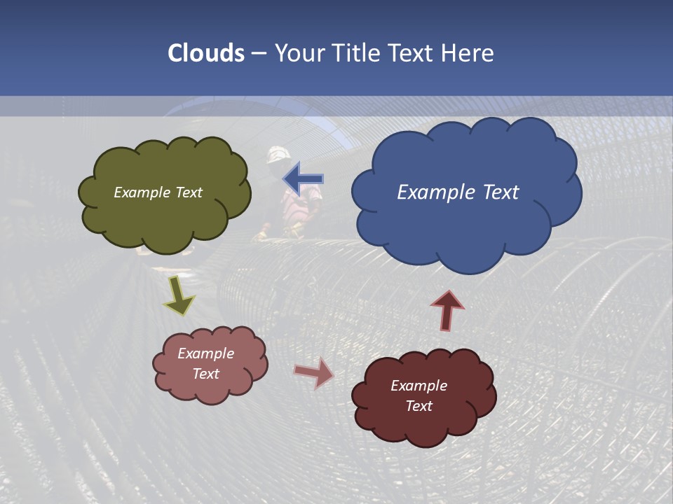 Technology Line Tunnel Columns PowerPoint Template