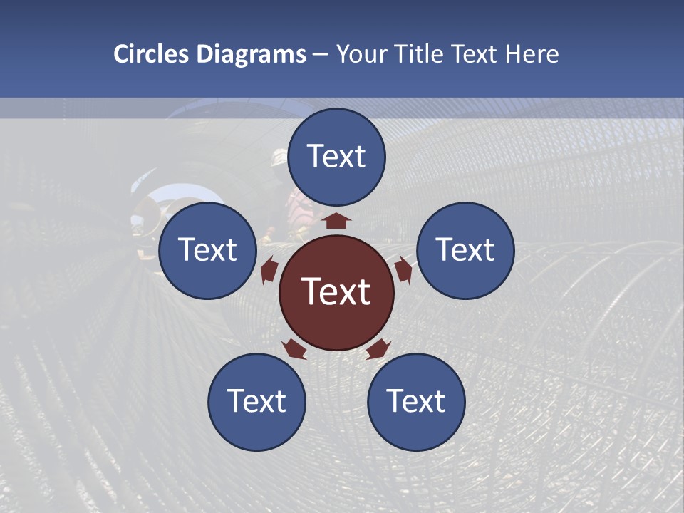 Technology Line Tunnel Columns PowerPoint Template