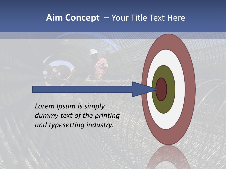 Technology Line Tunnel Columns PowerPoint Template