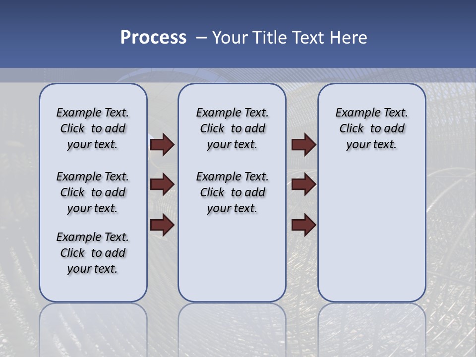 Technology Line Tunnel Columns PowerPoint Template