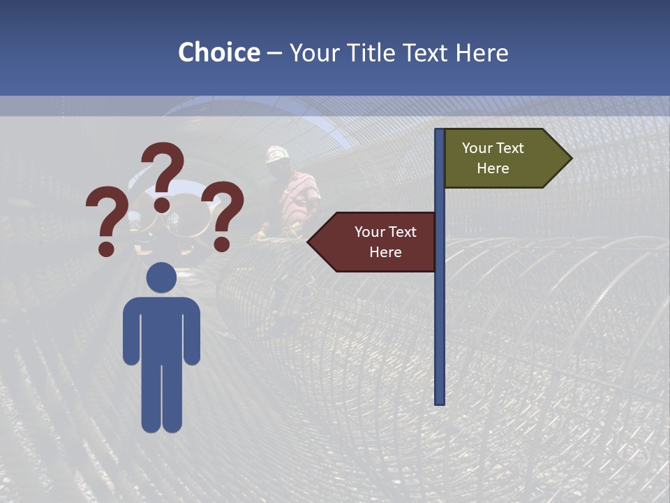 Technology Line Tunnel Columns PowerPoint Template