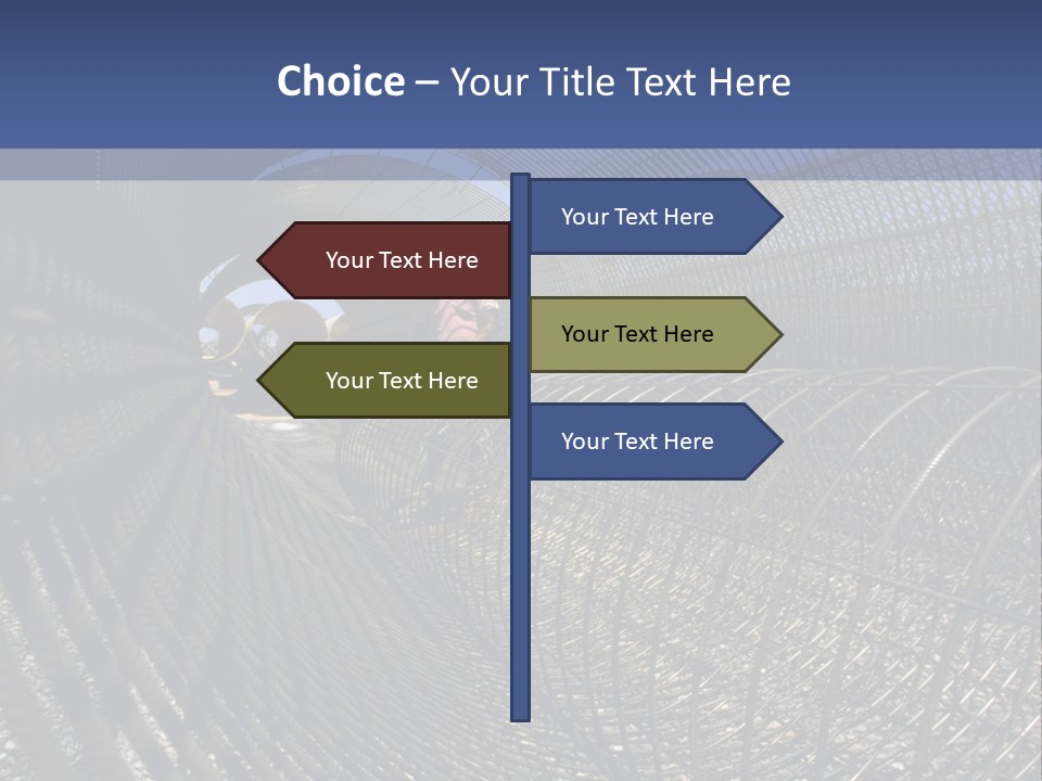 Technology Line Tunnel Columns PowerPoint Template