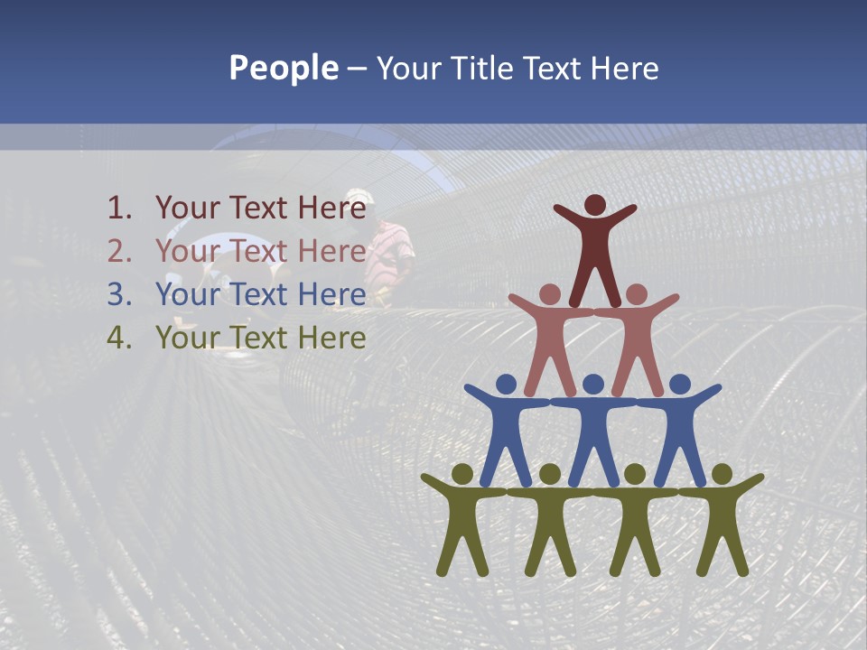 Technology Line Tunnel Columns PowerPoint Template