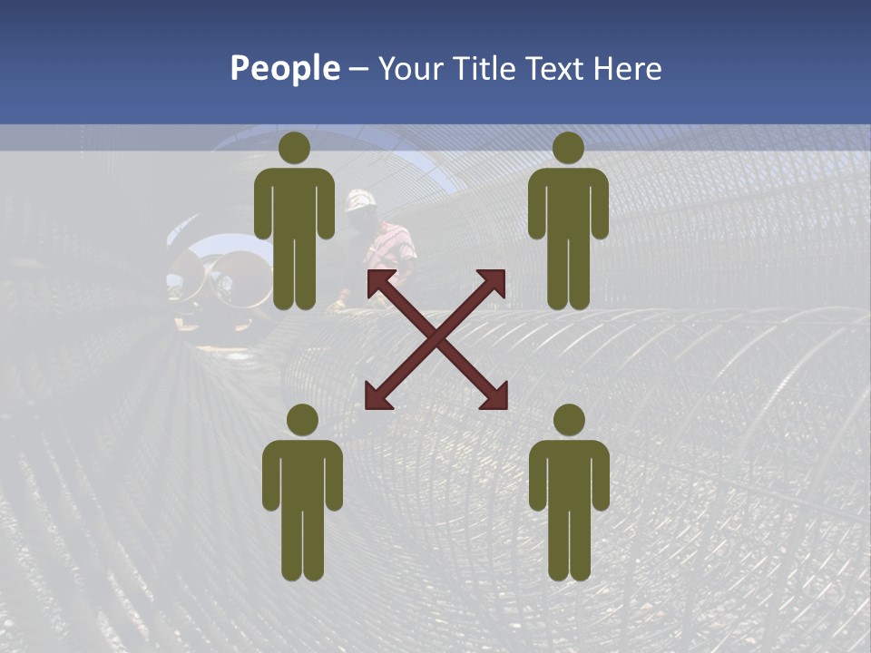 Technology Line Tunnel Columns PowerPoint Template