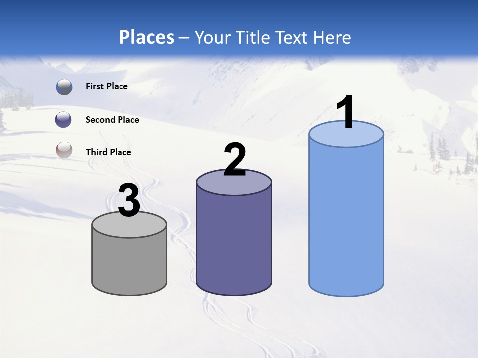 Skiers On The Background Of Snowy Mountains PowerPoint Template